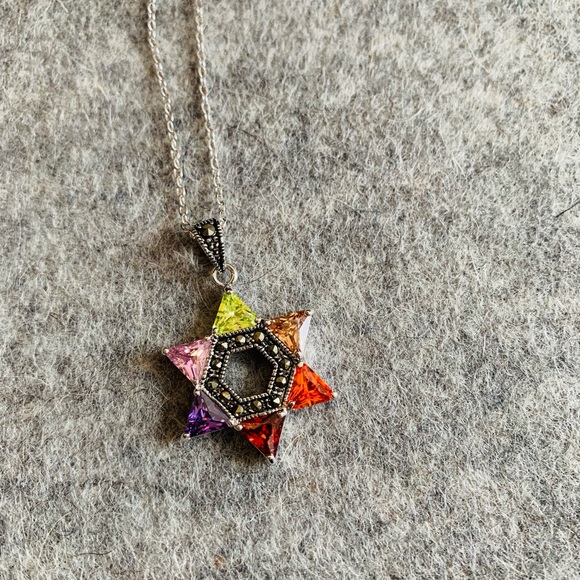 Multicolor gemstone necklace - Picture 2 of 5